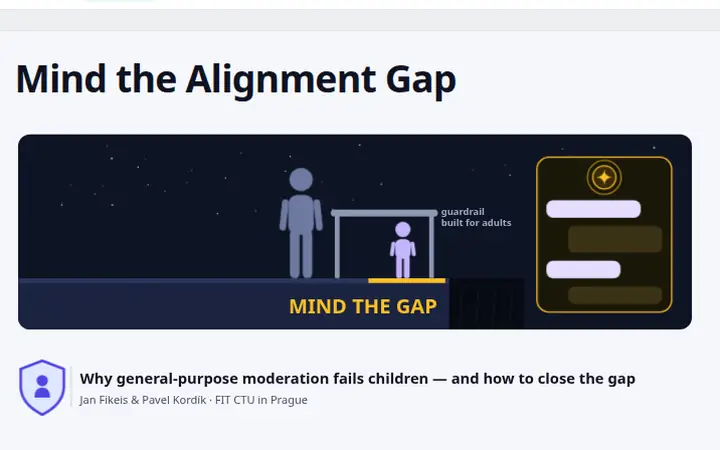 Mind the Alignment Gap: a guardrail built for adults does not protect a child