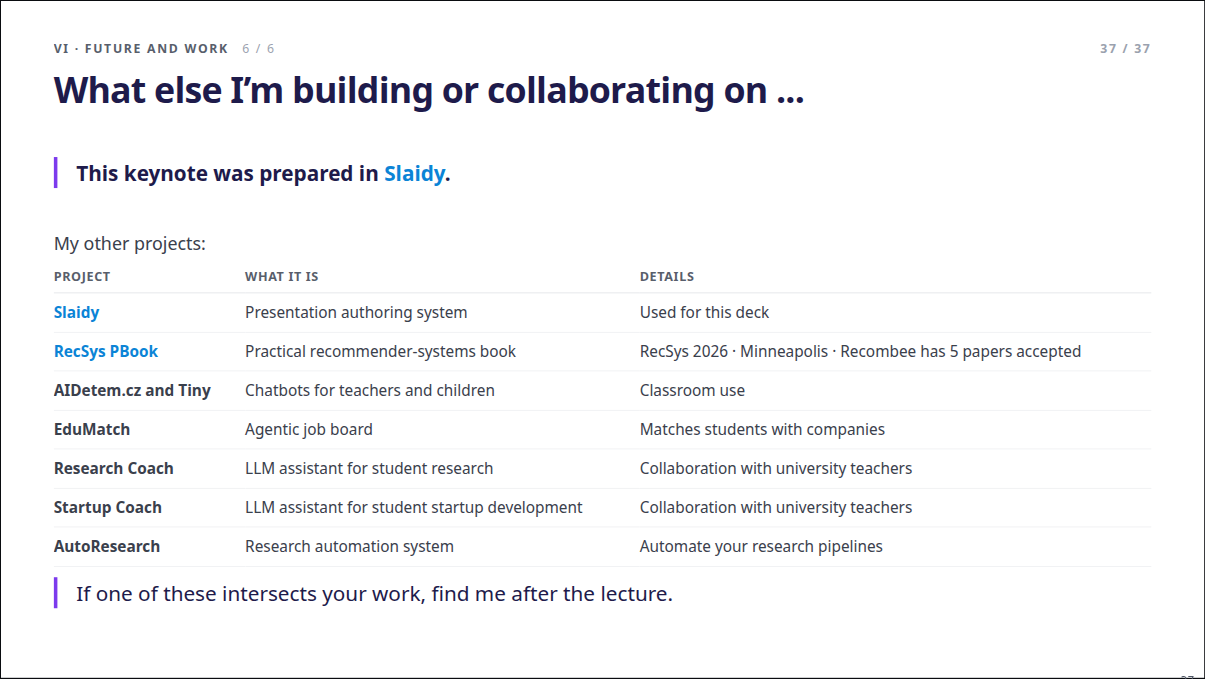 Slide 37: What else I’m building or collaborating on ...
